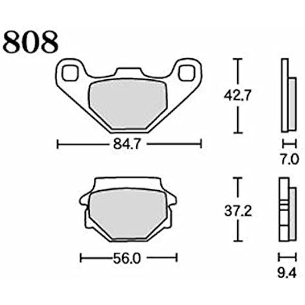RK Brake Pad Mega Alloy KAWASAKI: Estrella/RS '92~'02 (F/R) etc. Motorcycle Motorcycle 2 Wheel 808MA-X