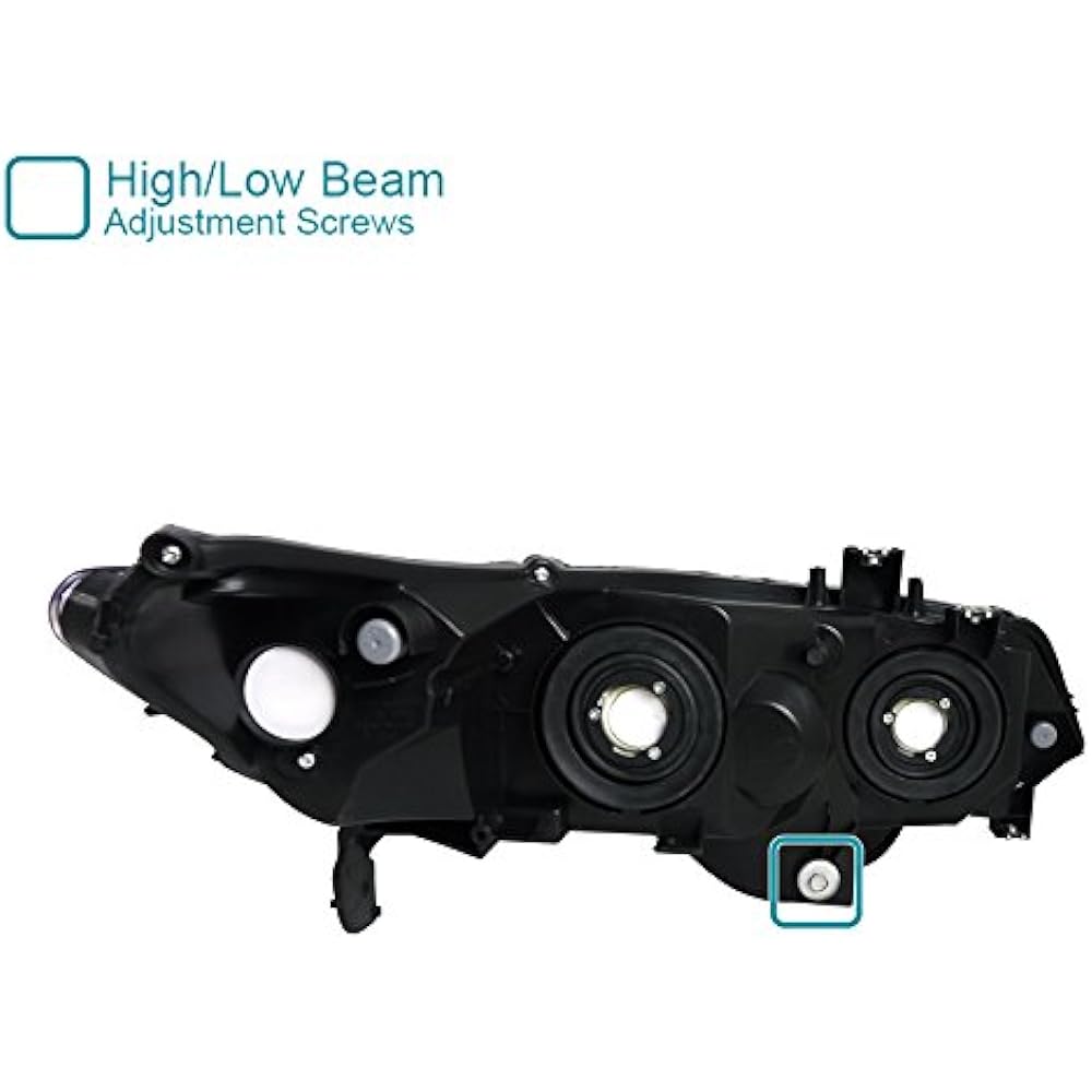 SPEC-D TUNING 2LH-CV062JM-RS Honda Civic 2DR Black JDM Headlight Headlamp Left+Right