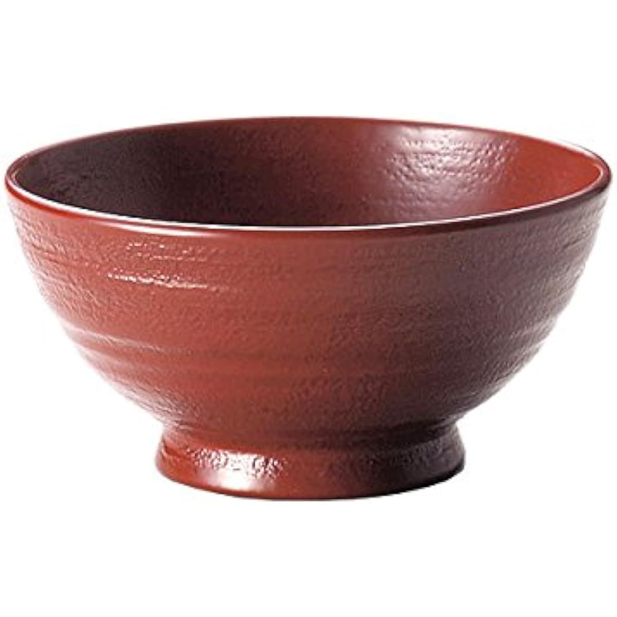 Masano Echizen lacquerware Ground powder rice bowl (small) Ancient vermilion
