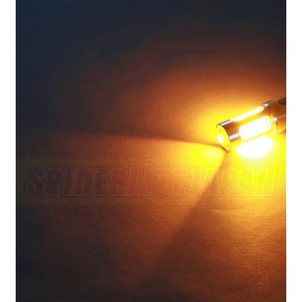SPIDERLITE S25 11W LED bulb 1 piece 12V/24V common BAU15S Amber Projector LBABAU15SA