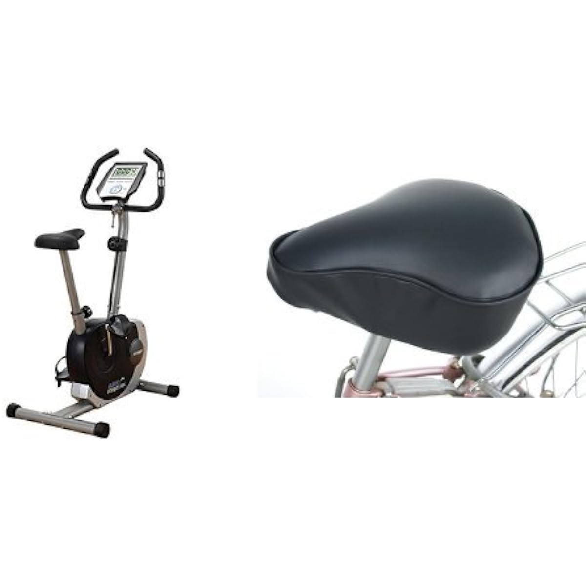 ALINCO Fitness Bike Aero Magnetic Bike 1 Piece + Marut GEL Saddle Cover Dark Gray 1 Piece Set