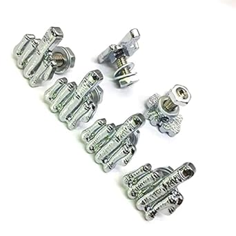 Licger plate bolts 4 stainless steel steel license screws screw auto chopper car tag frame florter trim (silver)