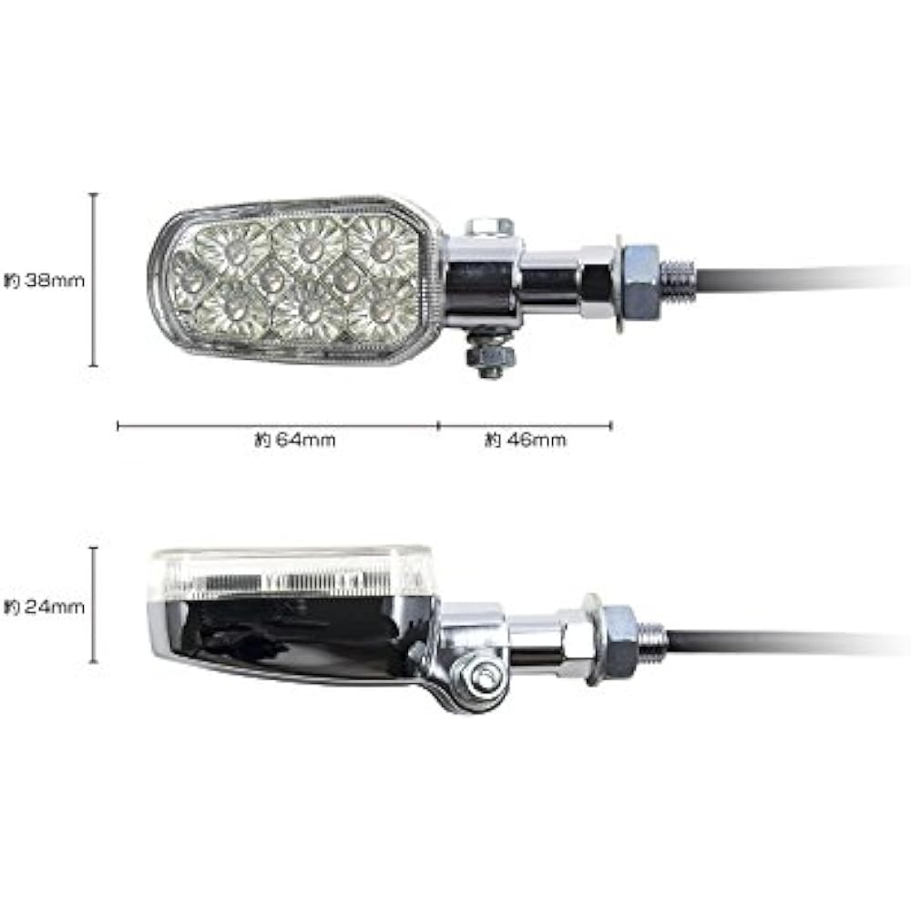 Bike Parts Center General Purpose LED Brilliant Turn Signal Clear 313814