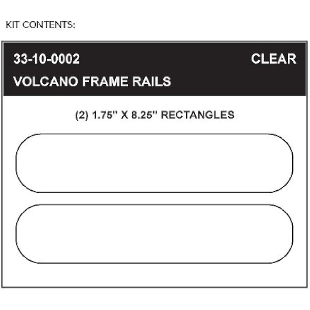 STOMPGRIP Traction Pad Universal 45x210mm FRAME RAILS VOLCANO Black 44-10002B