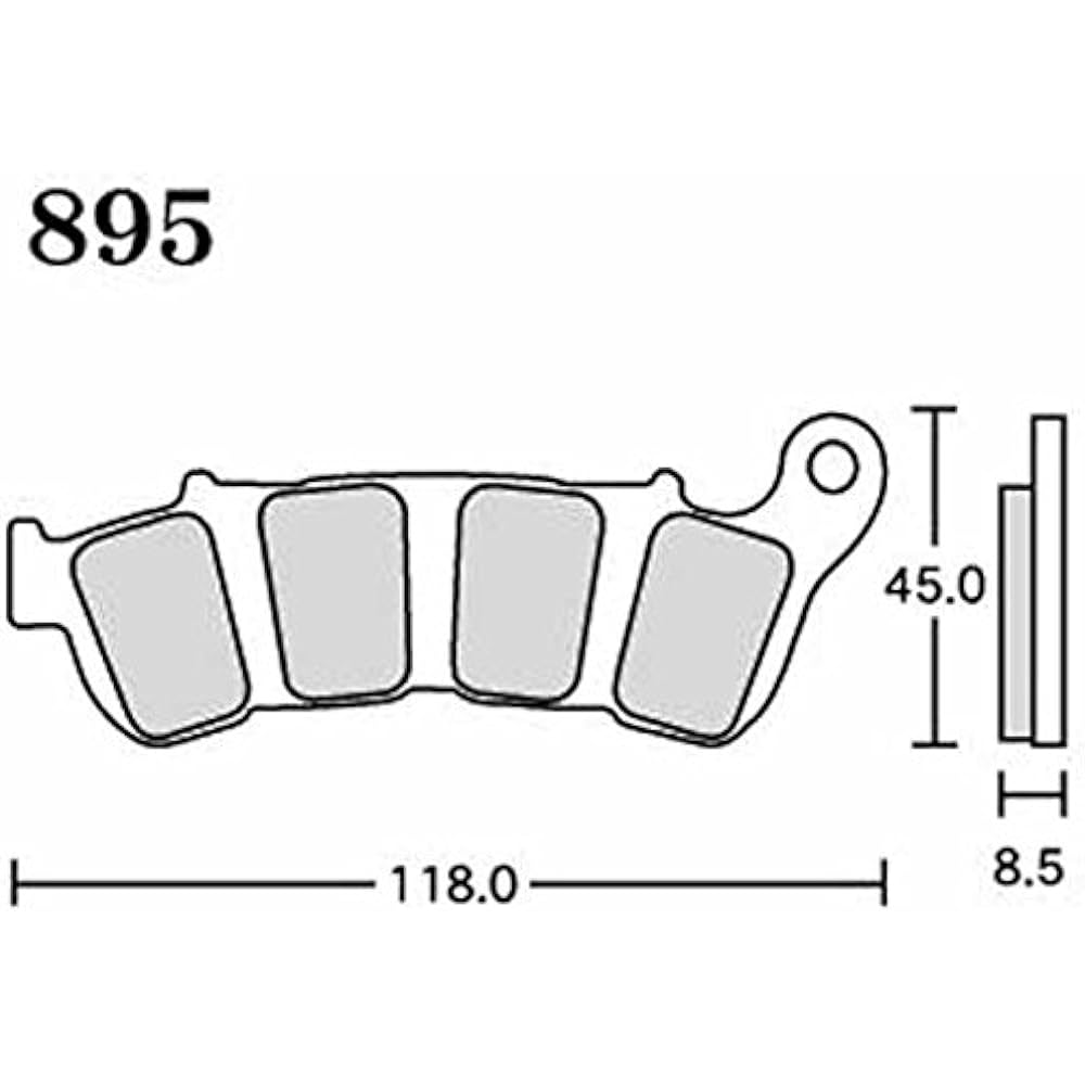 RK Brake Pad Mega Alloy HONDA:VFR800 '06/'07 (Front) etc. Motorcycle Motorcycle 2 Wheel 895MA-X