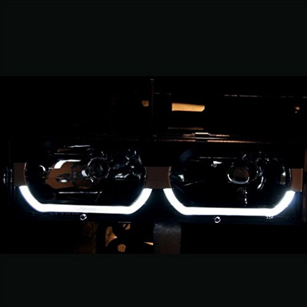 SPPC Black Crystal Head Light Assembly Set low Heel Chevrolet for Size -Right of the passenger seat and driver's left replacement headlamp