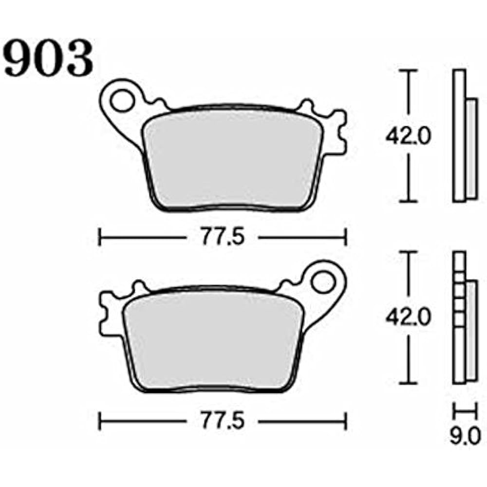 RK Brake Pad Mega Alloy HONDA:CBR600RR '07~'10 (Rear) etc. Motorcycle Motorcycle 2 Wheel 903MA-X