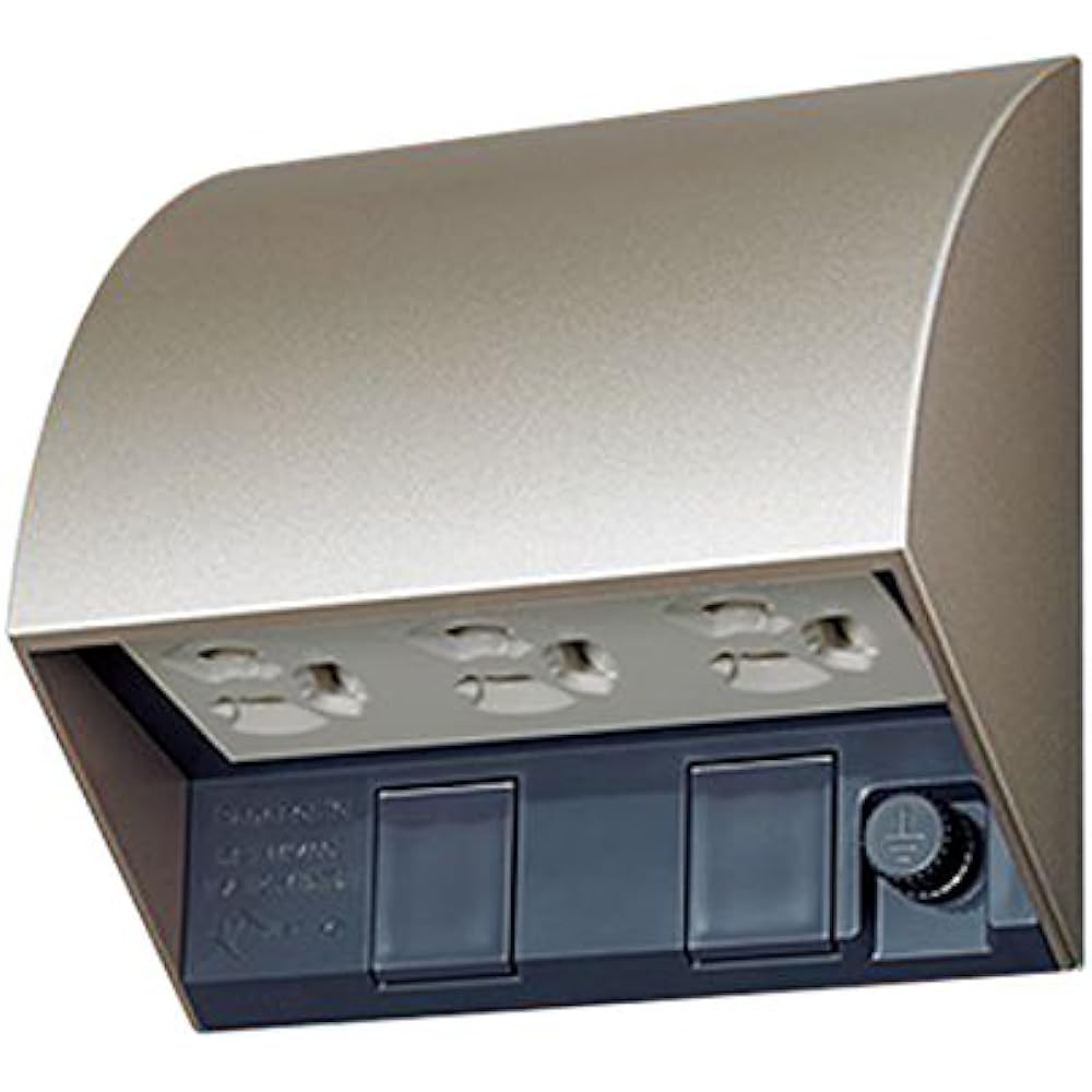 Panasonic WK4603Q Smart Grounding Waterproof Triple Outlet, Preventive Type, Earth Terminal Type, For Exposed and Recessed Use, Champagne Bronze