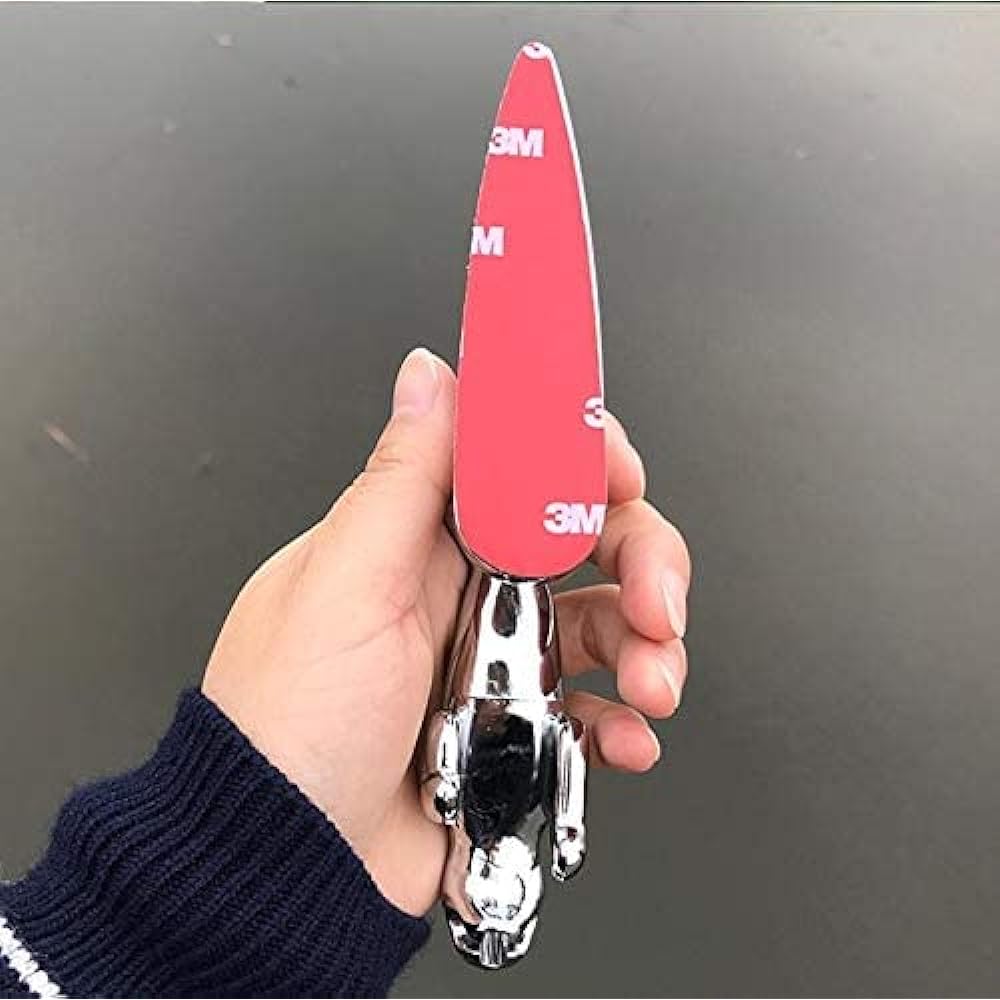 JUNBIE Chrome Bonnet Emblem XF XJ XK XKR XJS E Pace F Pace S type X type X type X type X -type Front Food Cover Sticker Remodeling (Silver)