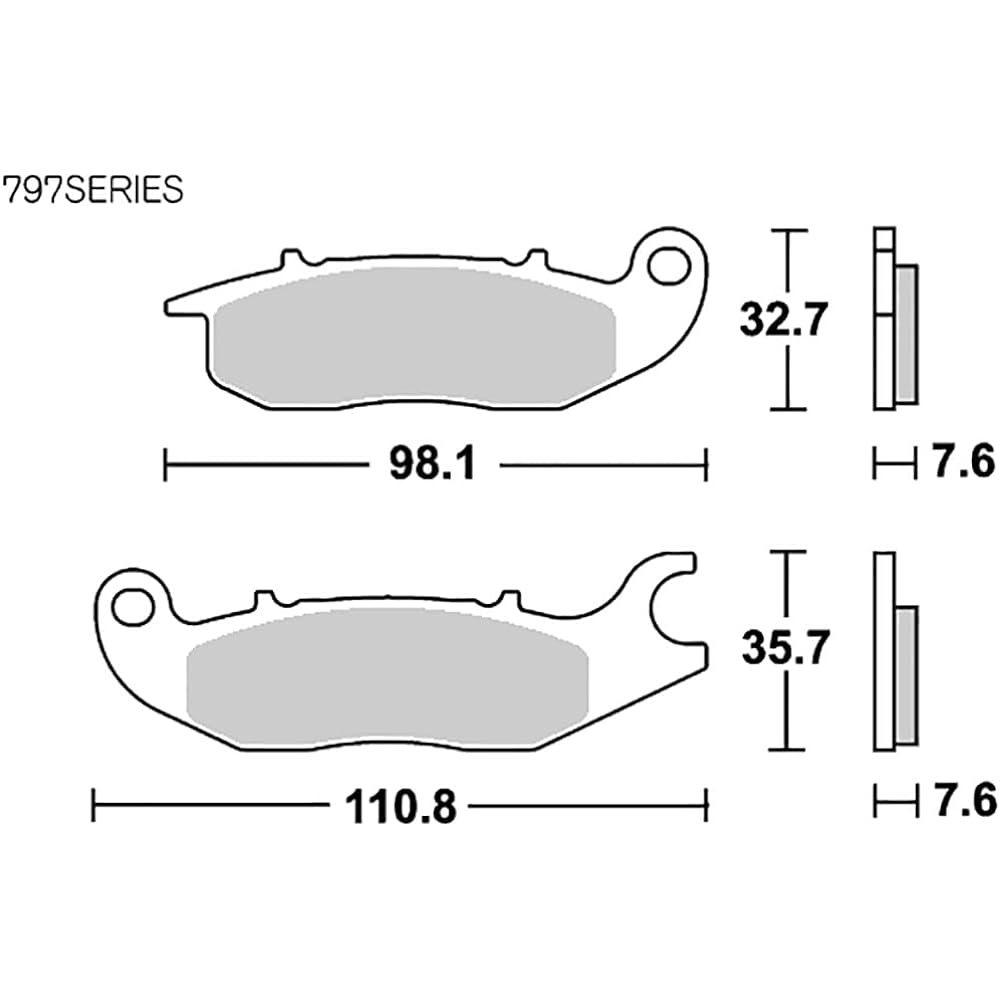 KITACO SBS Brake Pad 797RSI Sinter Metal CBR125F/R GROM CBR150R Ape 50typeD etc. 777-0797077