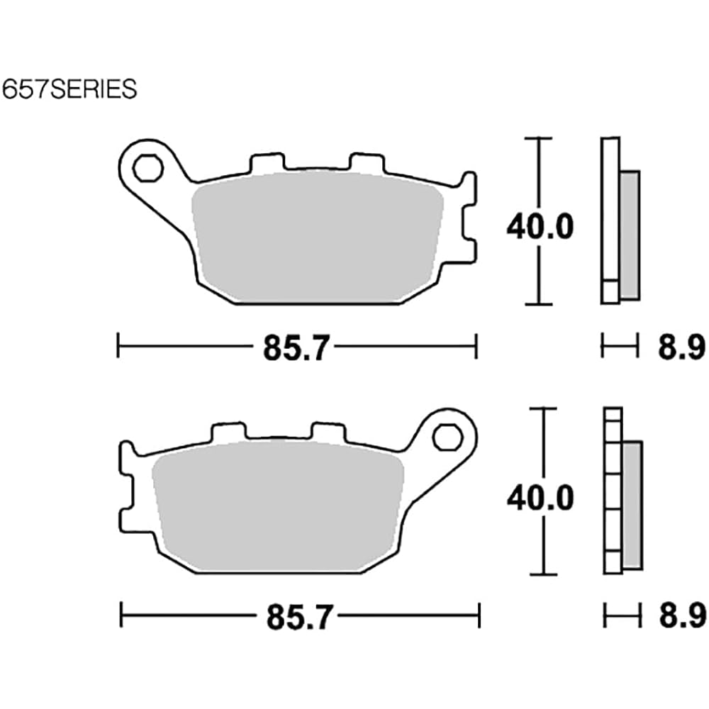 KITACO SBS Brake Pad 657HF Ceramic CB400SF NC700 CB1100 CB1300SF Super Bol d'Or MT-09 YZF-R1 Bandit 1250 Z750 Z1000 etc. 777-0657000