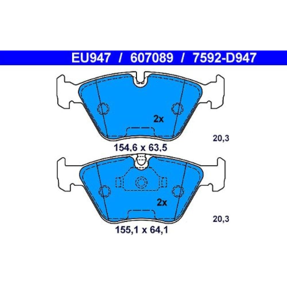 ATE Brake Pad Set 34111164330 13046070892