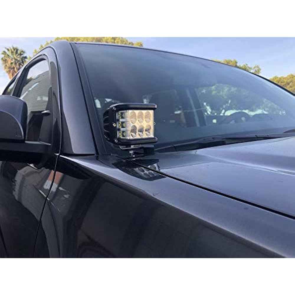 Food Mount Low Profile Ditch Light LED Pod Bracket 2005-2015 type Toyota Tatakoma Parent BRACKETS ONLY Black AF-D8WH-BCDQ_0