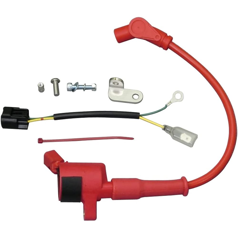 CF POSH Ignition Coil Racing IG Coil EVO Speed Pro Twin Silicone Plug Cord Black SR400/500 840710-09