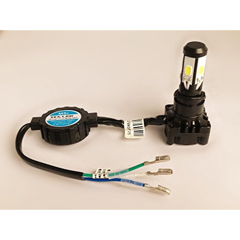 e-auto fun Motorcycle Light LED Headlight White M5S 2500 Lumens 25W 6V-36V Hi/Lo Switching Type COB Chip Five-sided Emitting Type NMLM5S12V25WW Motorcycle for Two Wheels