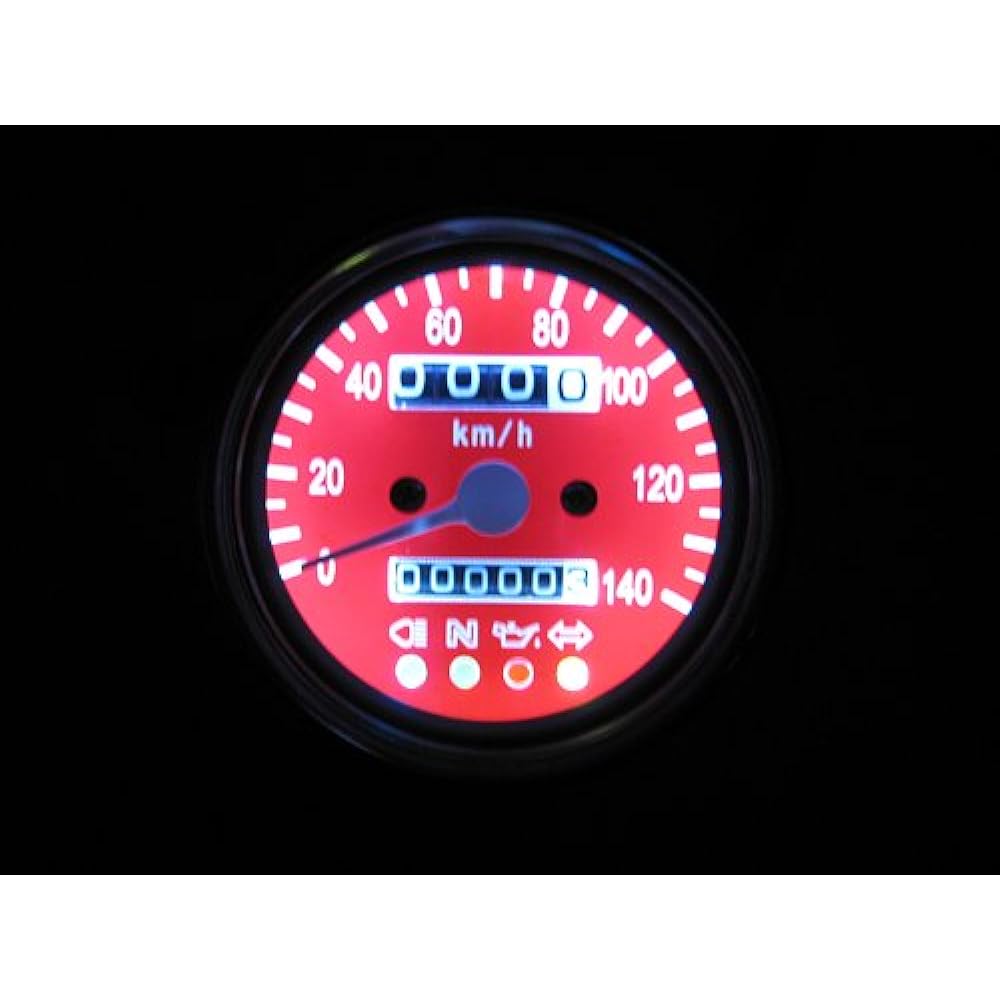 LED mini speedometer 140km/h red 21-6838ALEDPR