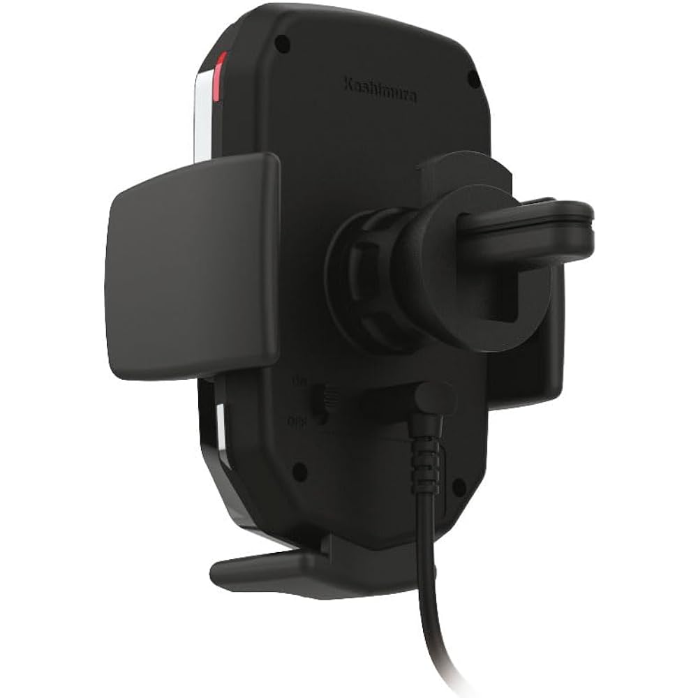 Kashimura Wireless Charger Automatic Open/Close Holder with Capacitor, Air Conditioner Mount, Proximity Sensor, Built-in Electric Motor, Compatible with Notebook Case, NKW-17