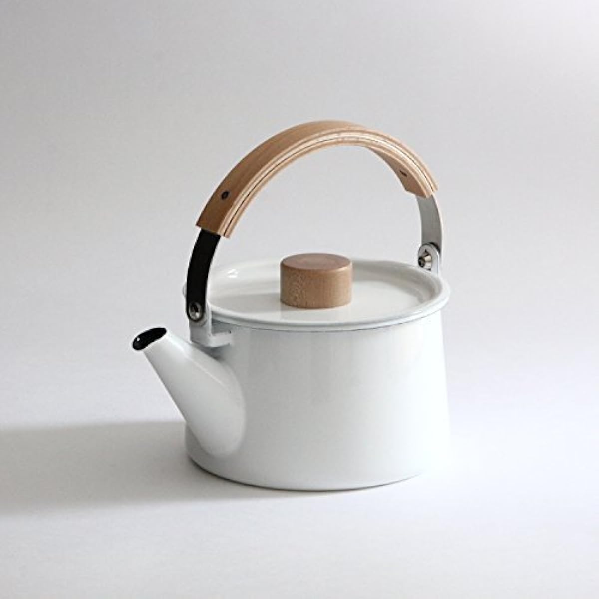 Form Ready Kaico Made in Japan Enamel IH Compatible Kettle 1.45L Φ155 x H195 x L220mm White K-008