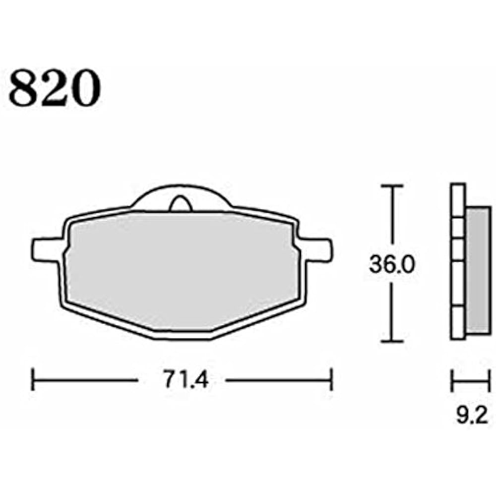 RK Brake Pad Mega Alloy YAMAHA: SEROW 225 '85~'96 (Front) etc. Motorcycle Motorcycle 820MA-X