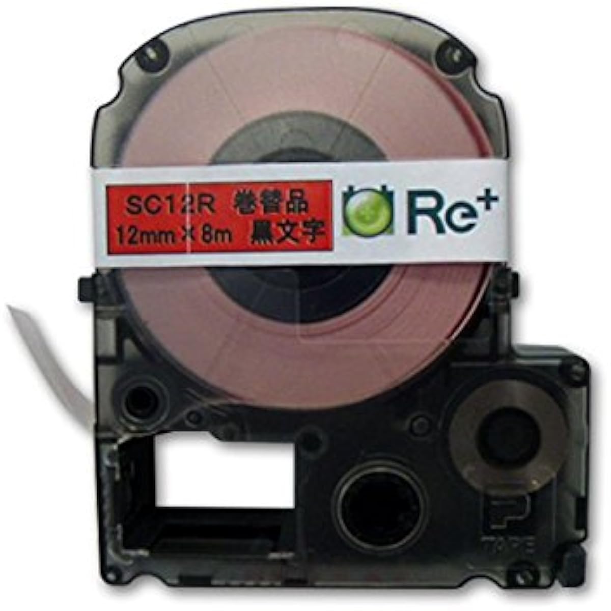 Recycled label tape 12mm red for Replus Tepra SC12R