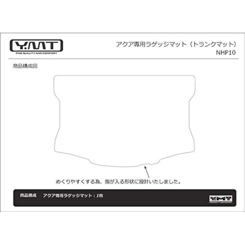 YMT Aqua NHP10 Luggage Mat Loop Check Blue Black AQUA-LUG-CHBL