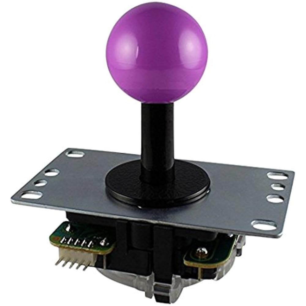 Sanwa Electronics board type joystick lever purple JLF-TP-8YT-SK-VI
