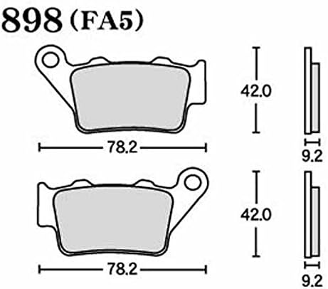 RK Brake Pad Mega Alloy YAMAHA:XT660R '06/'07 (Rear) etc. Motorcycle Motorcycle 2 Wheel 898MA-X