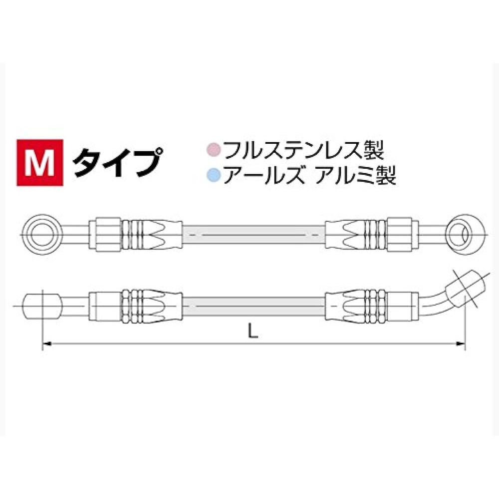 HURRICANE SURE SYSTEM LINE Stainless Steel Hose Black M Type 145cm HB7M145SB