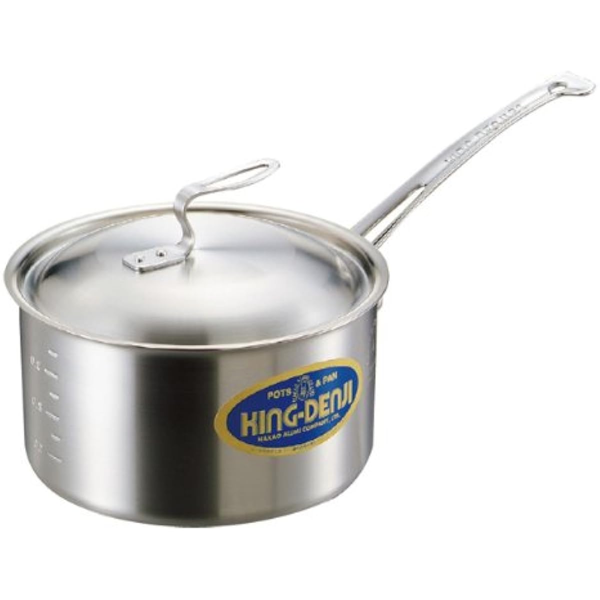 Nakao Aluminum Manufacturing New King Denji Deep One-handed Pot (with scale) 18cm