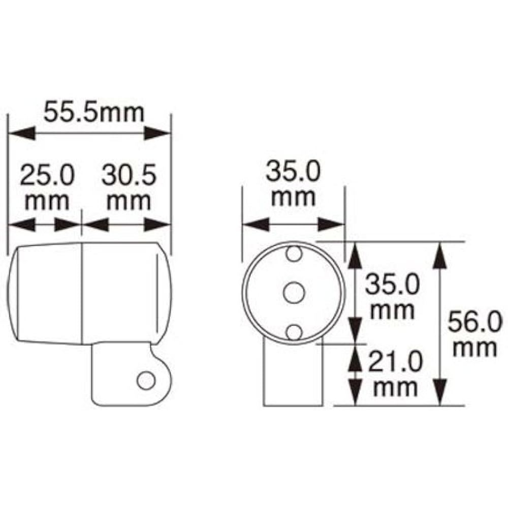 KITACO Round Mini Turn Signal Kit MONKEY (FI) Chrome/Clear 830-1137030