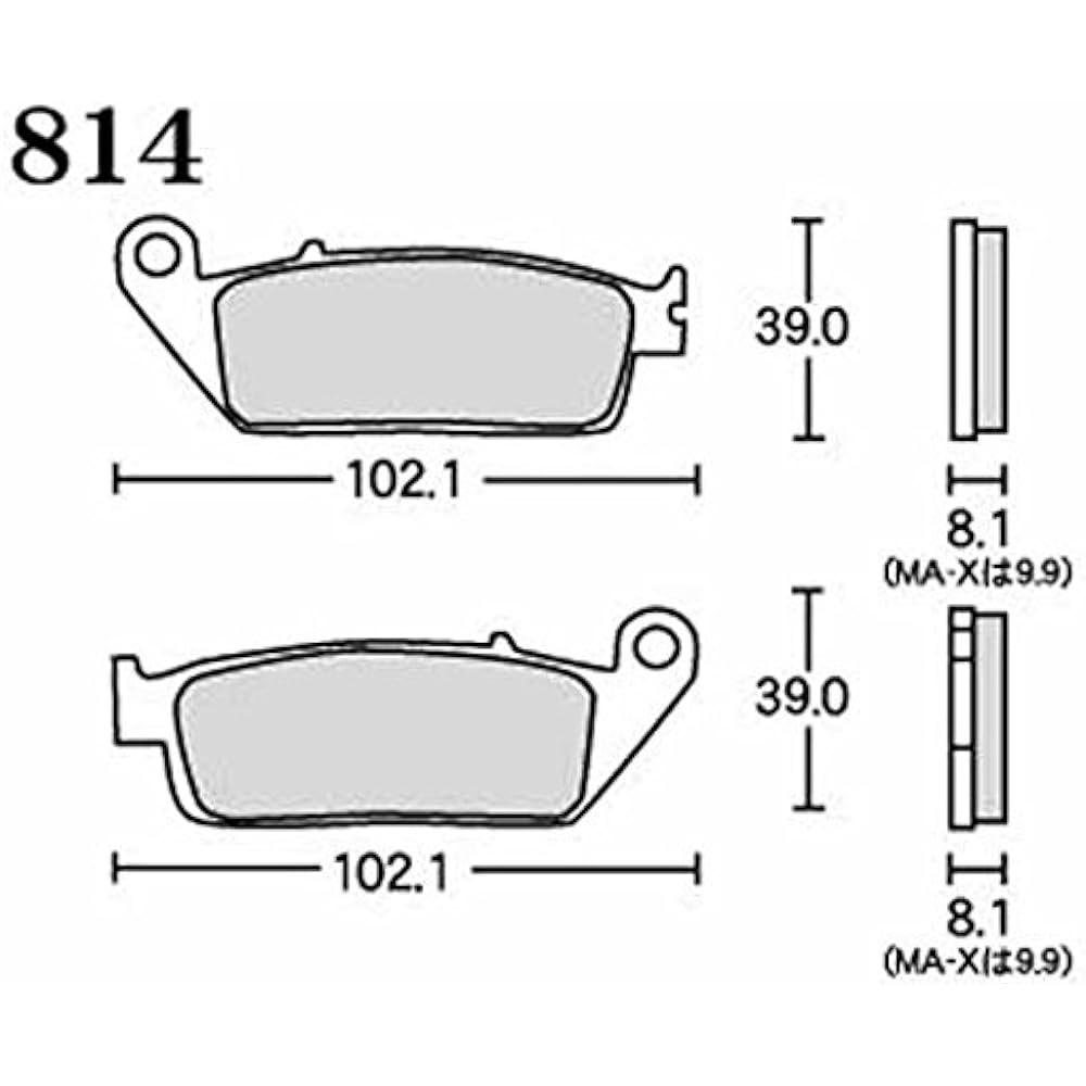 RK Brake Pad Mega Alloy HONDA:CB400SF/V・R '92~'95 (Front) etc. Motorcycle Motorcycle 2 Wheel 814MA-X
