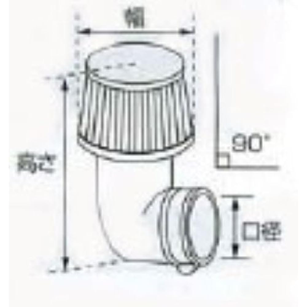 Kitaco 515-1000340 Power Filter (Elbow 90°/?34), Chrome Plated for Jog Z/Super Jog Z, etc