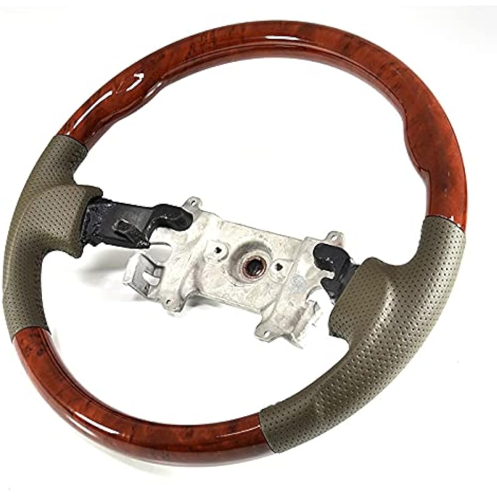 17641 Every Wagon DA64W Gun Grip Steering Beige Leather Brown Grain
