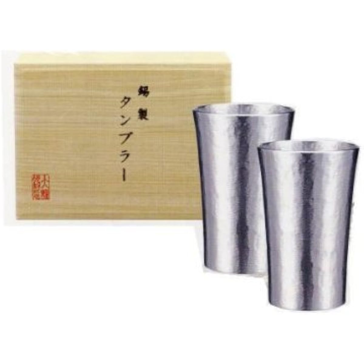 Osaka Tinware Tin Tumbler Silky Series Standard Pair (2 customers) Packaged in paulownia box