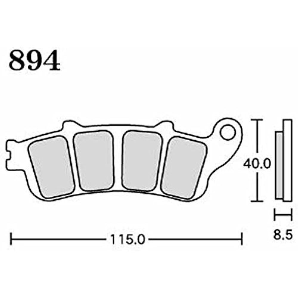 RK Brake Pad Mega Alloy HONDA:VFR800 '98~'07 (Rear) etc. Motorcycle Motorcycle 2 Wheel 894MA-X