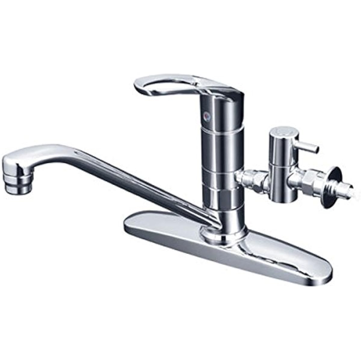 KVK Single Lever Mixing Faucet for Sink with Branch Hole and Stopper for Cold Regions KM5091ZTTU