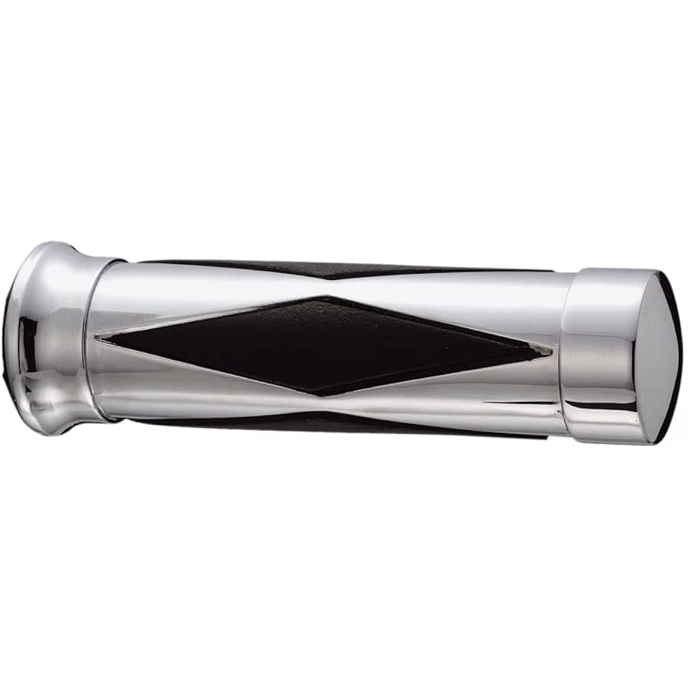 Kijima Motorcycle Bike Parts Aluminum Cover Grip Diamond Cut Type Plated/Black 154*25.4 mm 201-641