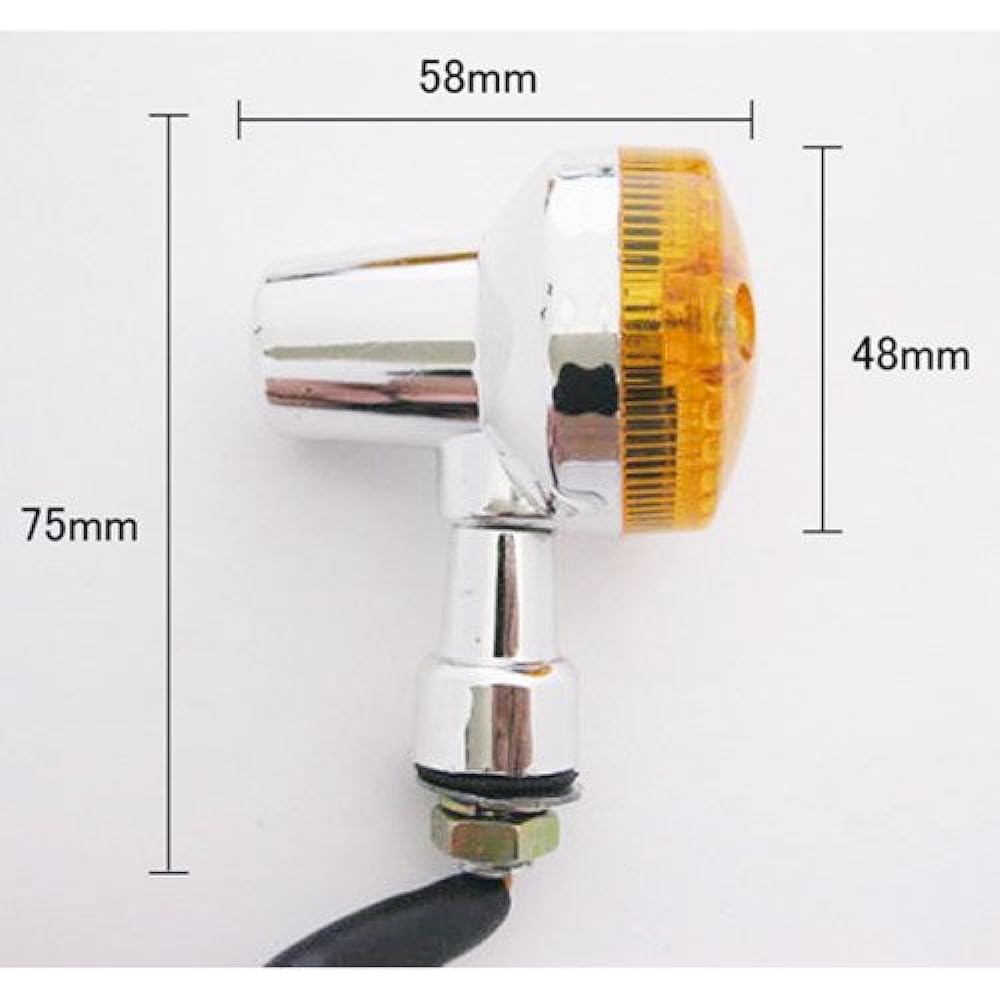 Mini blinker GS type chrome/orange (4 pieces) MM11-0021A