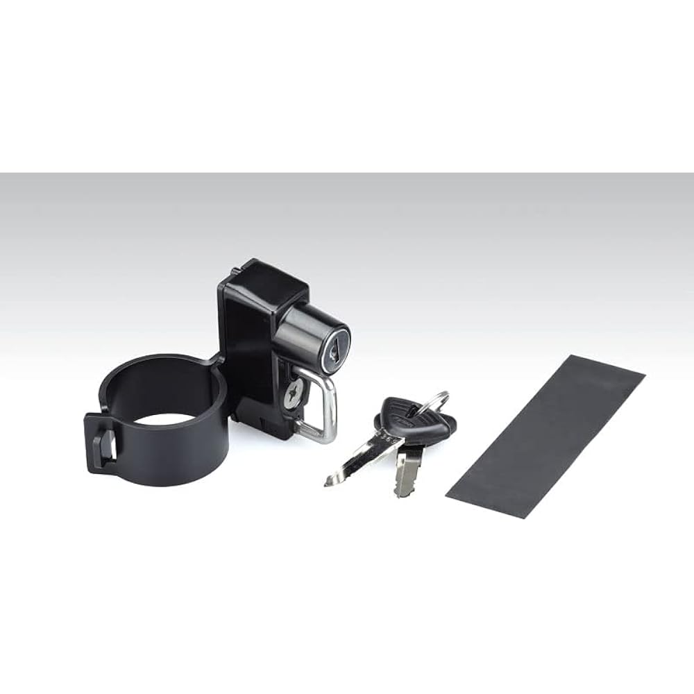 Kijima Motorcycle Bike Parts Helmet Lock for 38mm Pipe Clamp Type (Black) Dyna Model 2006~ HD-05147