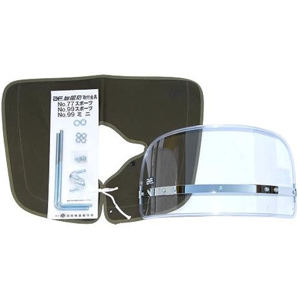 Z-FATHER Asahi Windshield, Clear Chobi Windshield (Green Cloth Sauce)