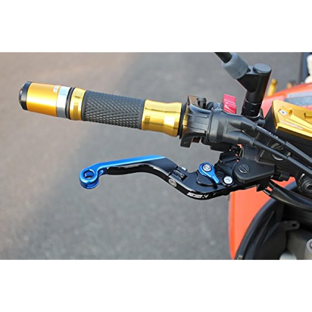 SSK Foldable Extension Adjustment Lever Clutch & Brake Set Lever Body: Black Adjustment: Blue Extension: Blue YAMAHA (MT-09 TRACER 2015-2017)(MT-10 2017) YA0406913-BE-BE