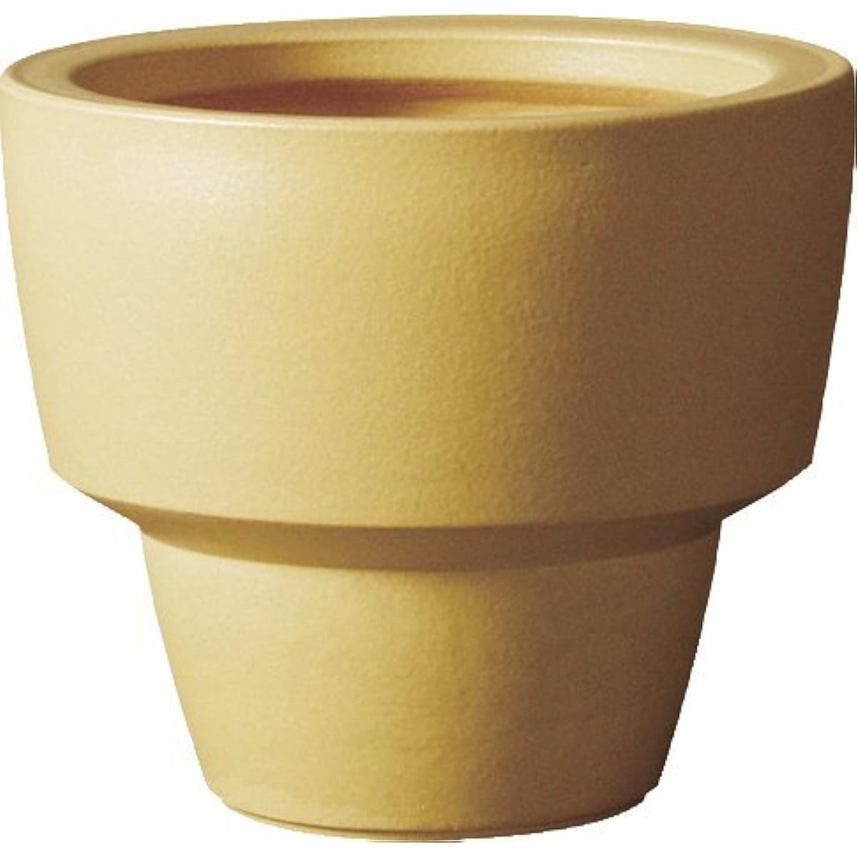Plus Garden Flower Pot Cover for Rob No. 6 Φ255mm No Bottom Hole Shadow Yellow v325-03