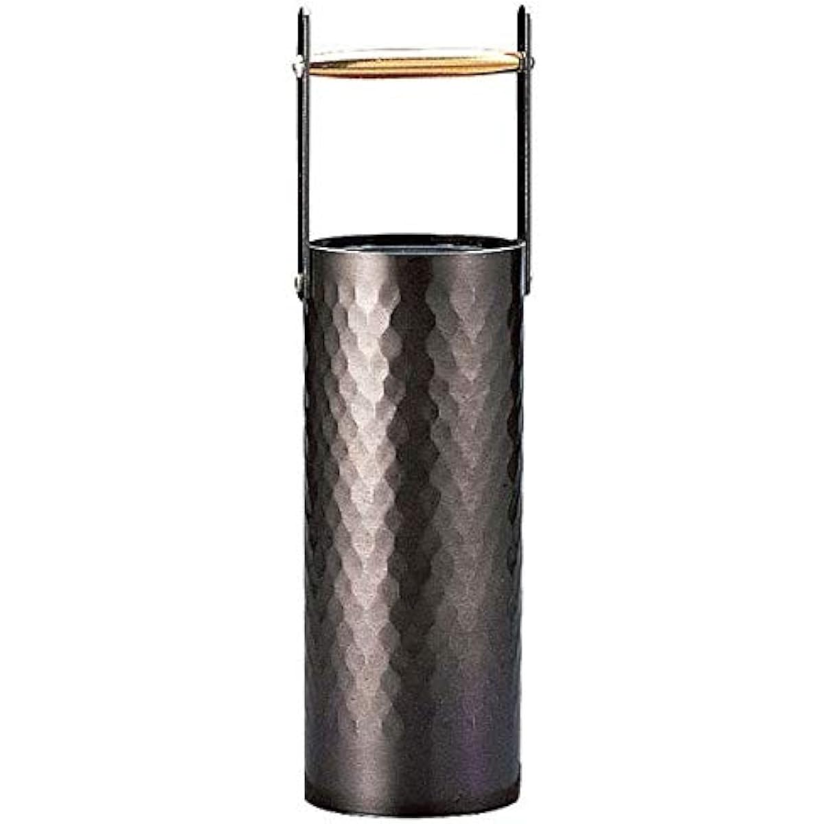 Shinkoukinzoku Flower Base, Black Copper Finish, 70φ x 260Hmm, True Heart, Single Flower Vase, Large Pail BC-1304