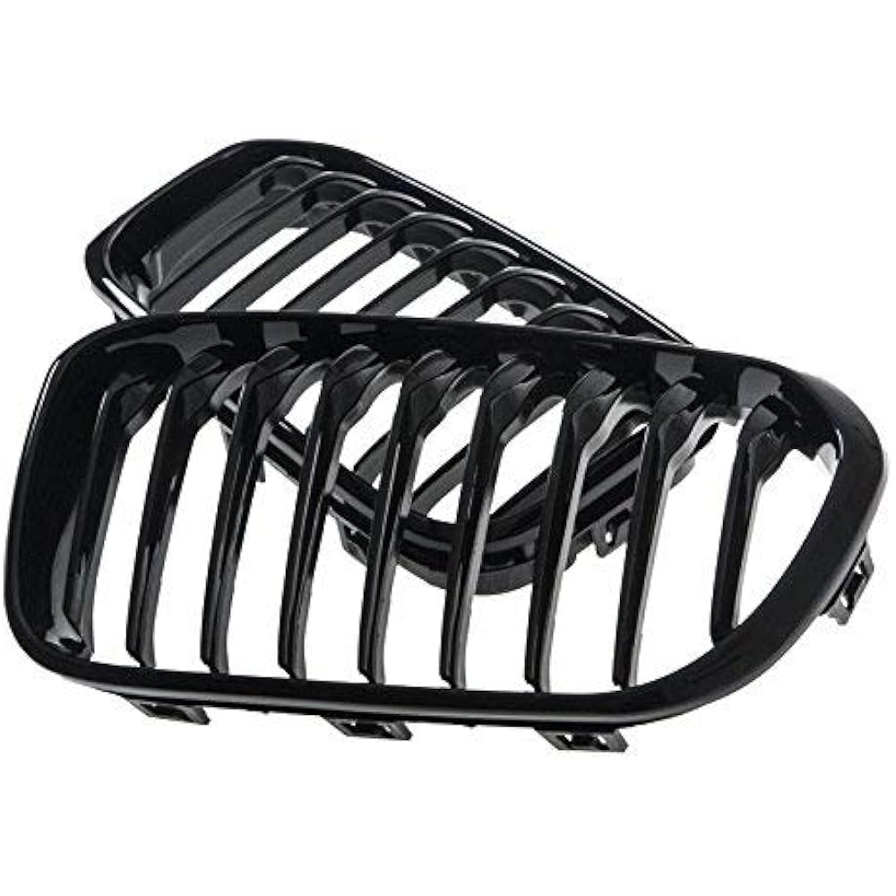 Zealhot BMW 1 Series 2015-2018 F20 F21 LCI Front Grille Kidney Grille Left and Right Set Radiator Grille (Glossy)