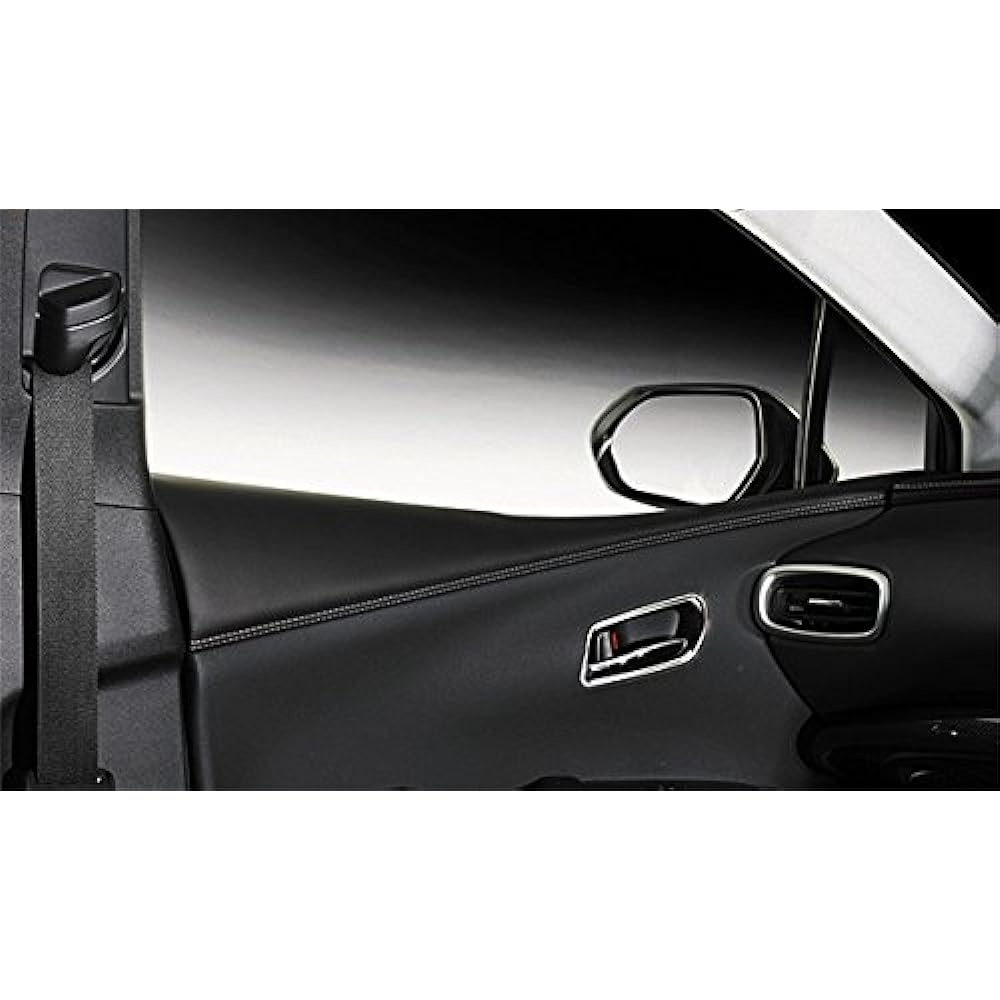 LANBO Door Leather Panel Prius 50 Series Black Leather Blue Stitch Front Door Rear Car Accessories Car Parts Custom Luxury LDP-P50BL