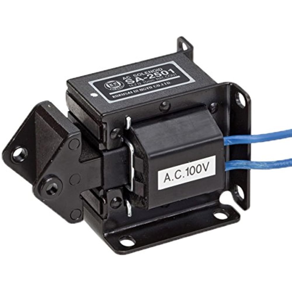 Kokusai Dengyo AC Solenoid SA-2501 100V Tension type Suction force 14.7N Stroke 15mm
