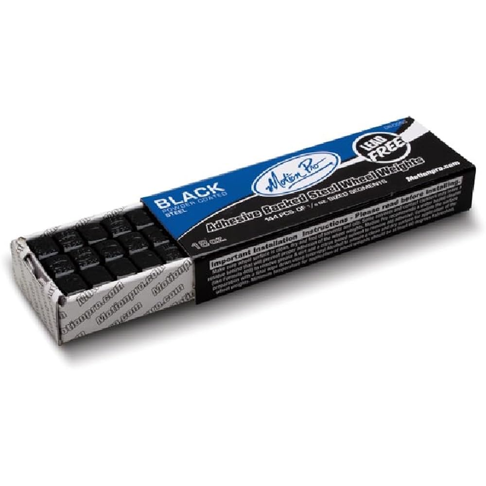 MOTION PRO Wheel Weight Steel (Color) Silver 90 oz Box 1/4 oz (approx. 7 g) x 360 grains Silver Powder Coat Finish Tire tool used during wheel alignment YM08-0452 YM08-0452