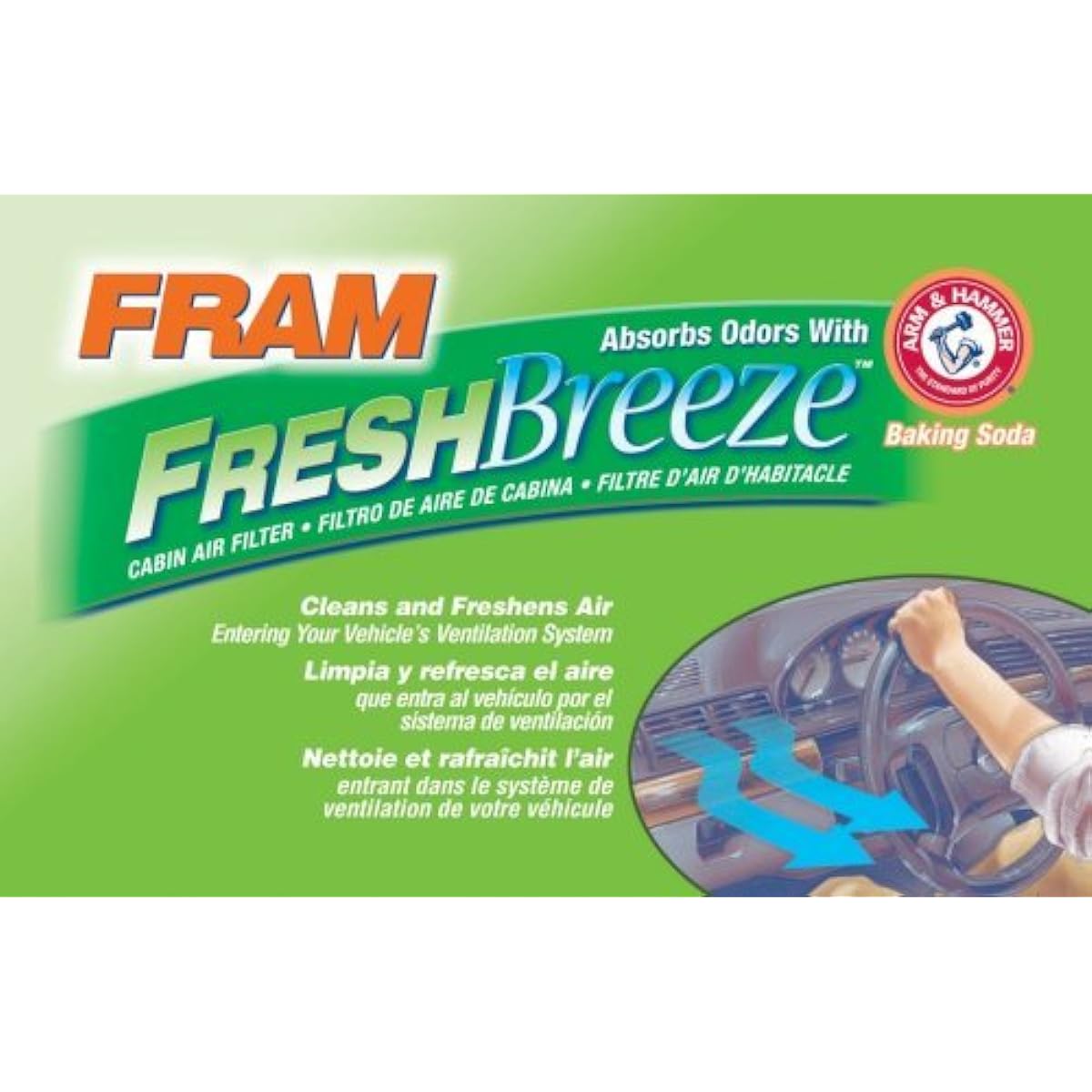 Fram Fresh Breeze Cabin Air Filter Arm & Baking Soda with Hammer CF10157 For Lexus vehicles
