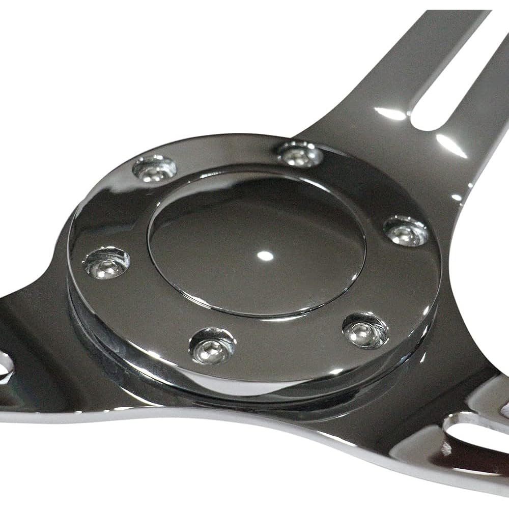 Wood steering classic type chrome spoke N35W