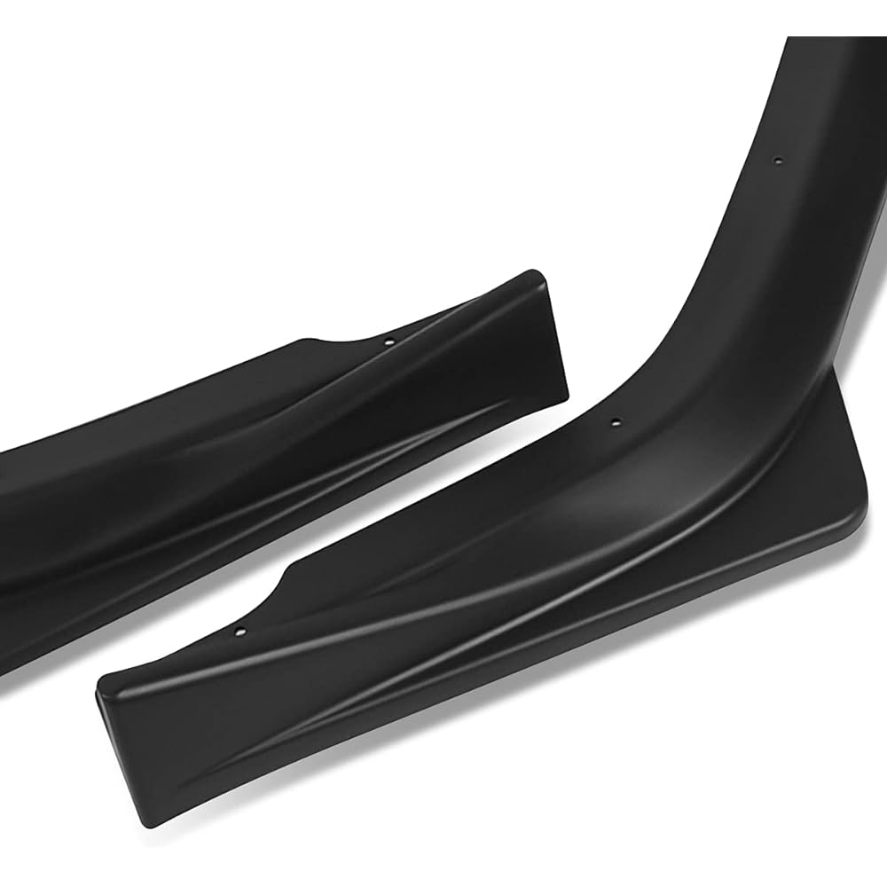 DNA MOTORING 2-PU-546 3 Peace Style Car Front Bumper Lip LEGACY 2018-2020 Compatible matte black